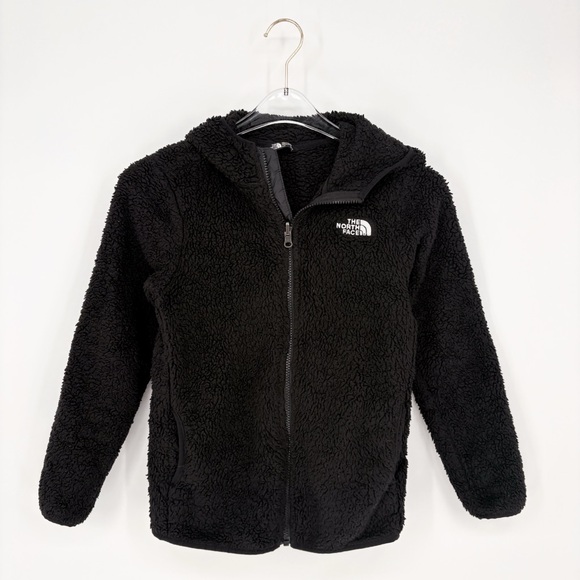 NORTH FACE Girl's Black Fleece Zip Jacket M - Picture 2 of 10